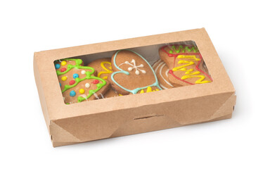 Christmas gingerbread in paper box