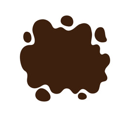 Milk splash icon. Chocolate on white background. Vector illustration. Natural background. Sweet food. Organic dark chocolate.