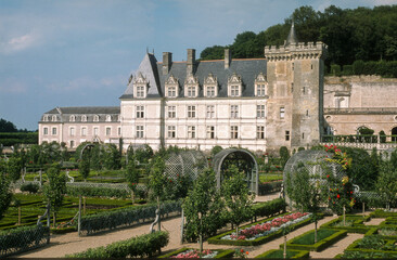 Fototapeta na wymiar Jardins, Chateau, Villandry, Indre et Loire, 37, France