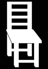 Wooden chair. Vector isolated illustration