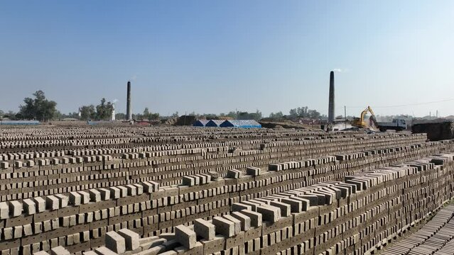 raw brick in frickfield. smoth high quality video footage