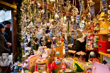 Fototapeta na wymiar christmas market stall