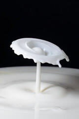 Milk drop collisions causing an umbrella shaped splash