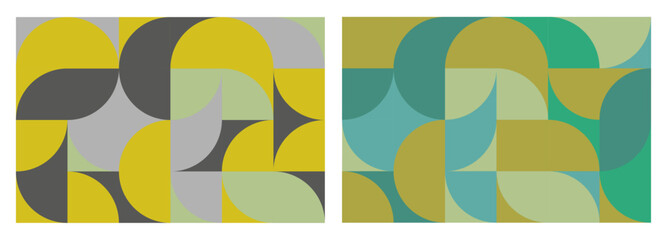 Naklejka premium Mosaic geometric abstract pattern with simple shapes vector. Use in web design, business card, invitation, poster.