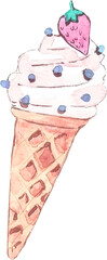 Watercolor ice cream