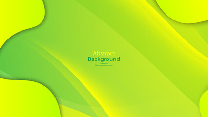 green and Yellow color background abstract art vector 
