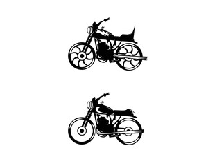 Fototapeta premium Vintage classic motorcycle silhouette collection set