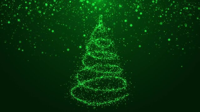 Christmas Tree Middle green loop background
