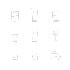 set of glasses vector