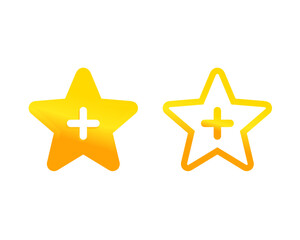 Star plus icon. Illustration vector
