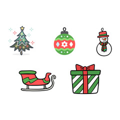 christmas icons set