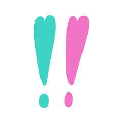 cute exclamation mark be careful