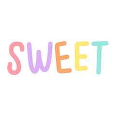 sweet text pastel