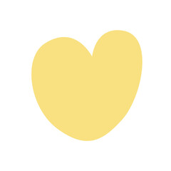 yellow heart isolated on white