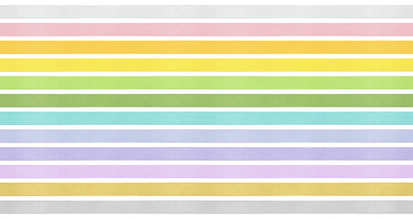 set of bright pastel colored ribbons for bows isolated on transparent background, top view, copy...