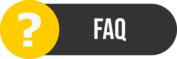 Dark FAQ button. Dark button for frequently asked questions.