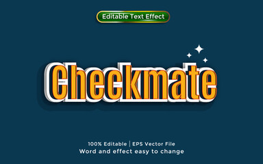 Checkmate text, 3D style text effect
