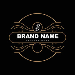 Elegant Minimalist Ornament Logo Template Luxury Ornament Wedding Decoration Business, Batik Style Invitation, Batik, Frasion, Initial Brand Design