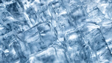 Ice cubes, macro photography, background.