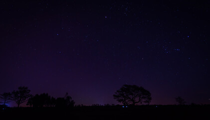 Panorama blue night sky .dark blue sky.starry nigth.