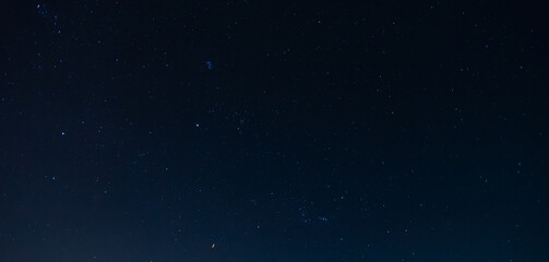 Panorama blue night sky .dark blue sky.starry nigth.