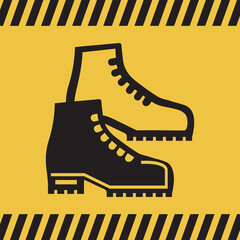 Logo chaussures de sécurité. - obrazy, fototapety, plakaty