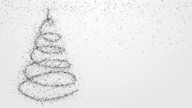 Christmas Tree Leftside white loop background