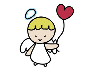 angel with heart