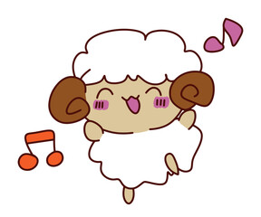 sheep with a glass of wine