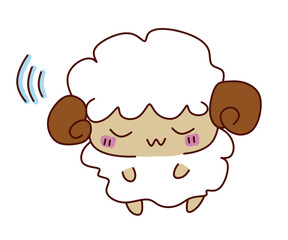 sheep with a cup of tea