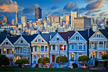 Famous Painted Ladies of San Francisco