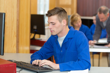 student in computer science class