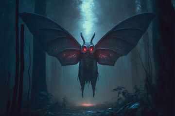 Mothman Fantasy Folklore Concept Art Monster