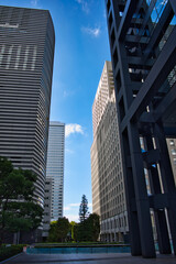 Fototapeta premium Skyscrapers of Osaka business park, Osaka, Japan