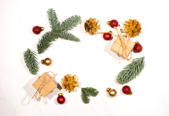 Christmas tree with gifts on the table	
