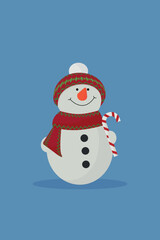 Snowman. Christmas theme. Vector