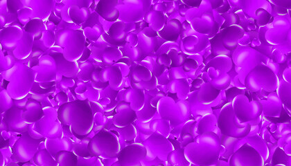 3d purple heart full frame valentines day decorative background