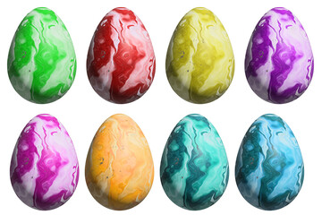 easter eggs marble colorful png clip art