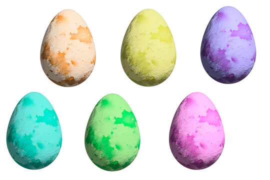 easter eggs rice paper colorful png clip art