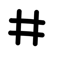 Hand Drawn Hashtags