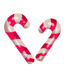 Christmas candi in the form of a heart