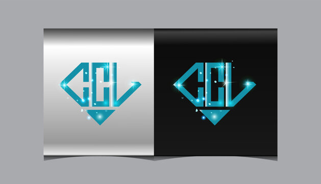 CCL Logo letter monogram with diamond shape design template.
