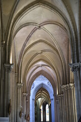 Voûtes gothique de la cathédrale de Bayeux. France