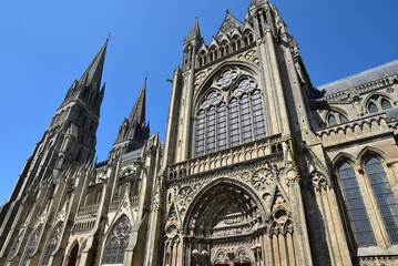 Façade de la cathédrale de Bayeux. France