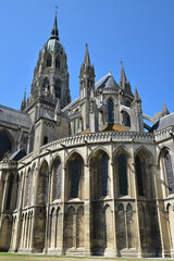 Fototapeta na wymiar Chevet gothique de la cathédrale de Bayeux. France