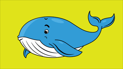 blue happy whale