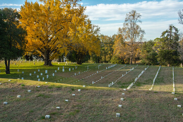 Vicksburg National Cemetery and Park at the site of the American Civil War Battle of Vicksburg in 1863, Vicksburg, Mississippi, USA