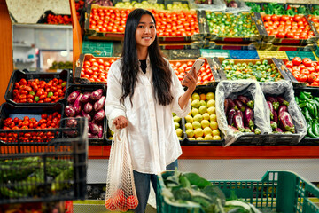 At the fruit and vegetable store