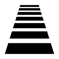 Pedestrian crossing icon. Crosswalk symbol. Zebra crossing. Vector illustration