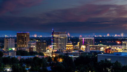 Independence Day over the Boise Skyline